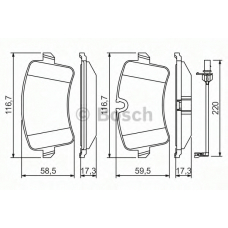 0 986 494 488 BOSCH Комплект тормозных колодок, дисковый тормоз