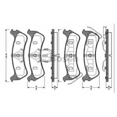 0 986 TB2 752 BOSCH Комплект тормозных колодок, дисковый тормоз