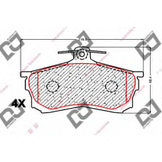 BP1800 DJ PARTS Комплект тормозных колодок, дисковый тормоз