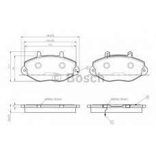 0 986 TB2 676 BOSCH Комплект тормозных колодок, дисковый тормоз