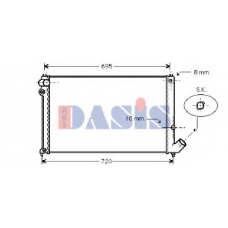 161810N AKS DASIS Радиатор, охлаждение двигателя