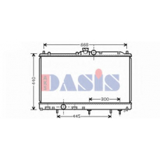 140084N AKS DASIS Радиатор, охлаждение двигателя