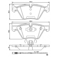 0 986 494 117 BOSCH Комплект тормозных колодок, дисковый тормоз