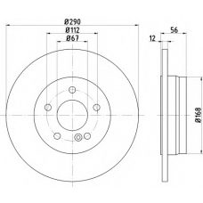 8DD 355 105-951 HELLA Тормозной диск