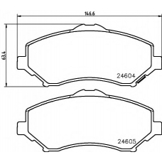 8DB 355 014-321 HELLA PAGID Комплект тормозных колодок, дисковый тормоз