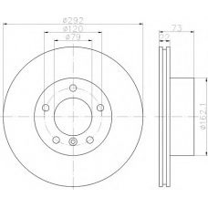 8DD 355 111-231 HELLA Тормозной диск