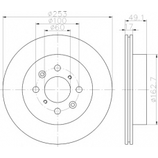 8DD 355 111-591 HELLA PAGID Тормозной диск