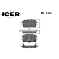 181386 ICER Комплект тормозных колодок, дисковый тормоз