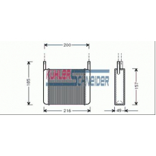 1090001 KUHLER SCHNEIDER Теплообменник, отопление салона