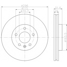 8DD 355 114-401 HELLA PAGID Тормозной диск