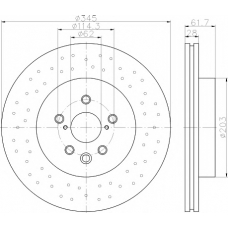 8DD 355 116-511 HELLA PAGID Тормозной диск