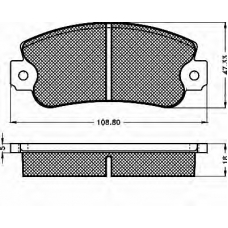 10326 BSF Комплект тормозных колодок, дисковый тормоз