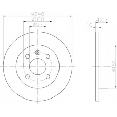 8DD 355 106-081 HELLA PAGID Тормозной диск