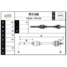 R1149 SNRA Приводной вал