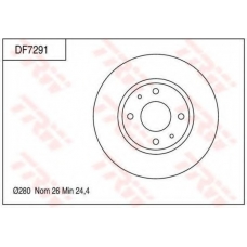 DF7291 TRW Тормозной диск