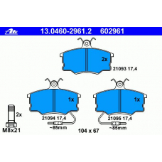13.0460-2961.2 ATE Колодки тормозные