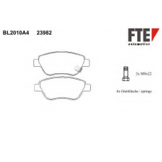 BL2010A4 FTE Комплект тормозных колодок, дисковый тормоз