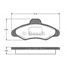 0 986 TB2 184 BOSCH Комплект тормозных колодок, дисковый тормоз