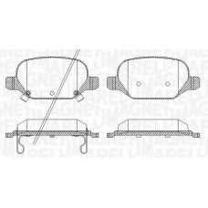 363916060689 MAGNETI MARELLI Комплект тормозных колодок, дисковый тормоз