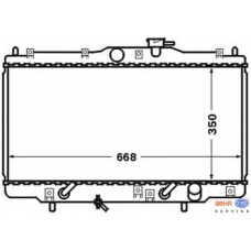 8MK 376 724-511 HELLA Радиатор, охлаждение двигателя