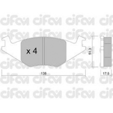 822-047-0 CIFAM Комплект тормозных колодок, дисковый тормоз