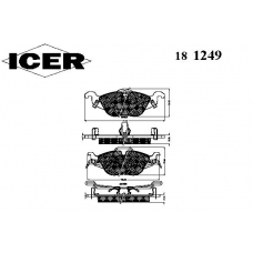 181249 ICER Комплект тормозных колодок, дисковый тормоз