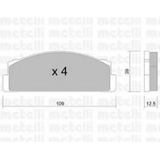22-0001-1 METELLI Комплект тормозных колодок, дисковый тормоз