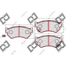 BP1830 DJ PARTS Комплект тормозных колодок, дисковый тормоз