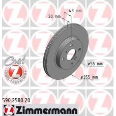 590.2580.20 ZIMMERMANN Тормозной диск