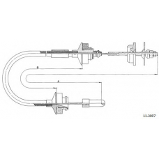 11.3007 CABOR Трос, управление сцеплением