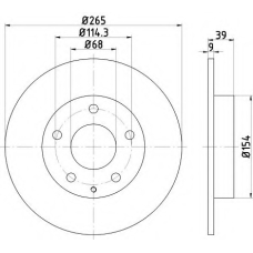 8DD 355 120-461 HELLA Тормозной диск