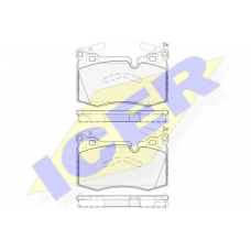 181979 ICER Комплект тормозных колодок, дисковый тормоз