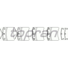 104 091 TOPRAN Комплект тормозных колодок, дисковый тормоз