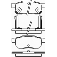 P 28 017 BREMBO Комплект тормозных колодок, дисковый тормоз