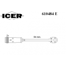 610484 E ICER Сигнализатор, износ тормозных колодок