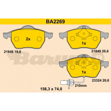BA2269 BARUM Комплект тормозных колодок, дисковый тормоз