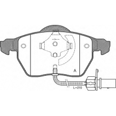 BPA0390.52 OPEN PARTS Комплект тормозных колодок, дисковый тормоз