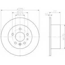 8DD 355 103-641 HELLA Тормозной диск