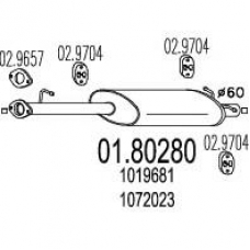 01.80280 MTS Средний глушитель выхлопных газов