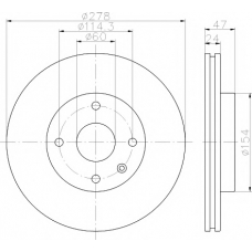 MDC2233 MINTEX Тормозной диск