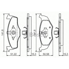 0 986 495 010 BOSCH Комплект тормозных колодок, дисковый тормоз