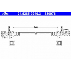 24.5285-0240.3 ATE Тормозной шланг