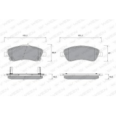 151-2586 WEEN Комплект тормозных колодок, дисковый тормоз