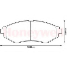 572539B BENDIX Комплект тормозных колодок, дисковый тормоз