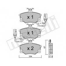 22-0030-2 METELLI Комплект тормозных колодок, дисковый тормоз