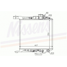 62280 NISSENS Радиатор, охлаждение двигателя