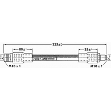 FBH7095 FIRST LINE Тормозной шланг