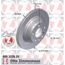 600.3228.20 ZIMMERMANN Тормозной диск