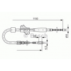 1 987 477 194 BOSCH Трос, стояночная тормозная система