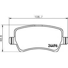 8DB 355 012-941 HELLA PAGID Комплект тормозных колодок, дисковый тормоз